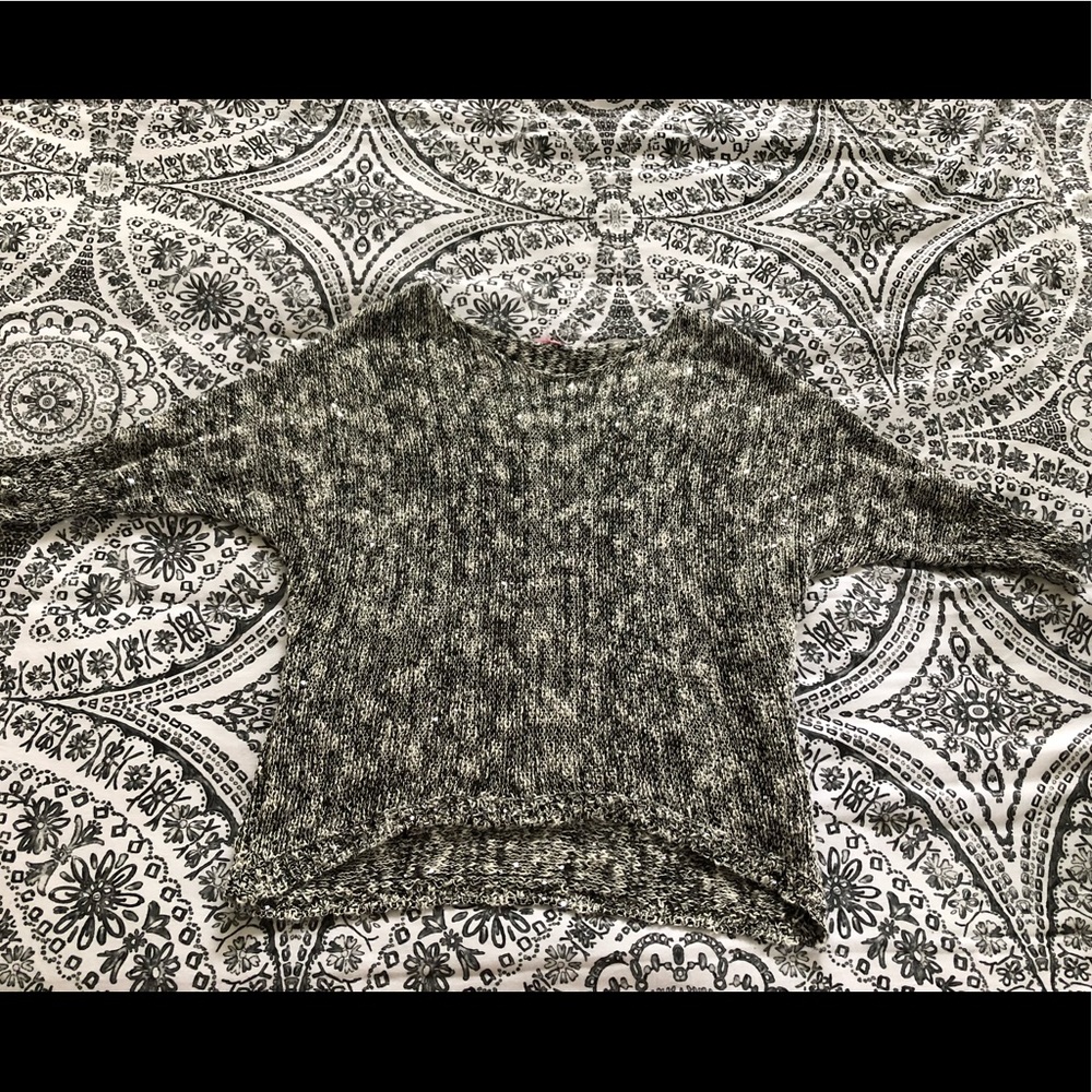 Slouchy Sweater w/ Silver Sequins ✨ - Picture 2 of 3